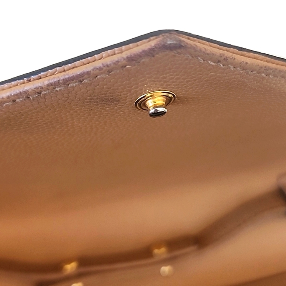 Saint Laurent YSL Envelope Crossbody WOC Bag Clutch Triquilt Grained Leather - Picture 10 of 16